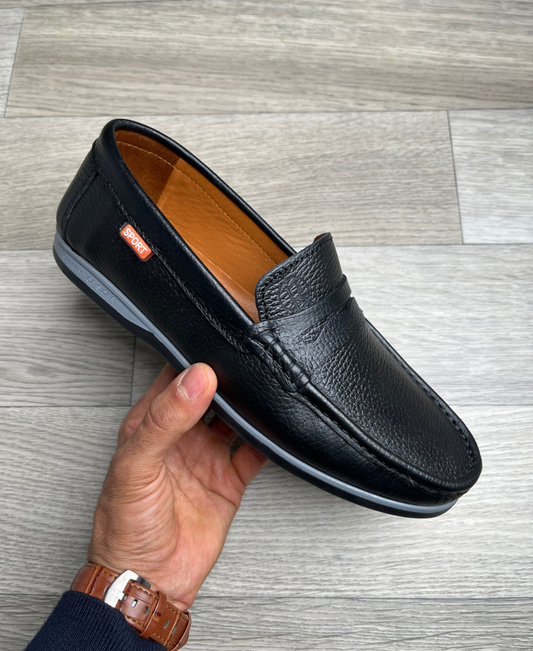 Mocassins cuir grainé
